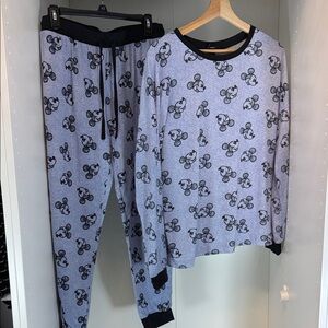 Disney Mickey Mouse Pajama Set - Blue and Black